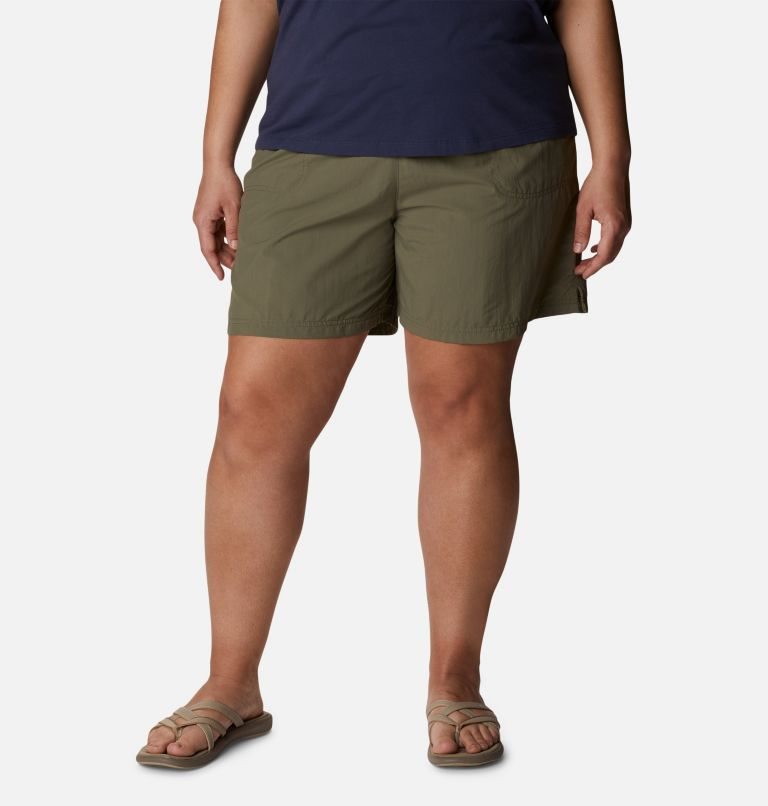 Women\'s Columbia Sandy River Shorts Olive | Plus Size CA-WCA30